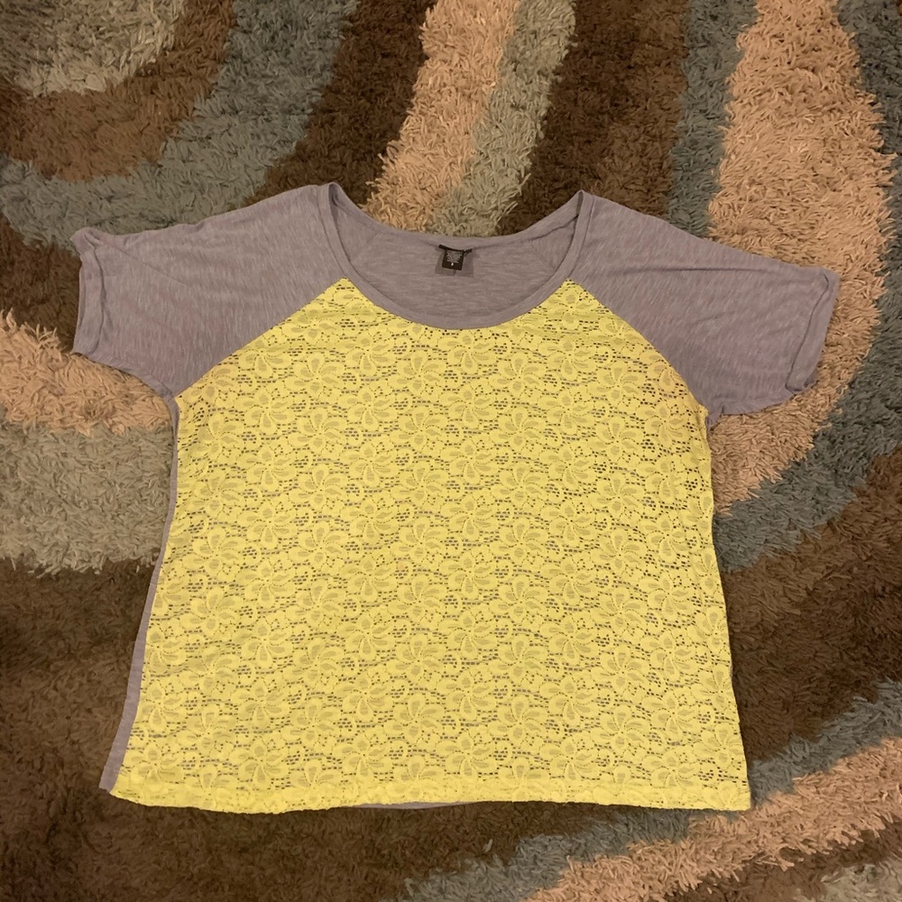 lace front raglan tshirt